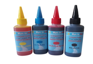 Mực máy in màu Brother dcp t700w t300 t310 bt5000c. Chai lọ mực nước Dye Ink bơm nạp hệ thống ngoài máy in phun Brother