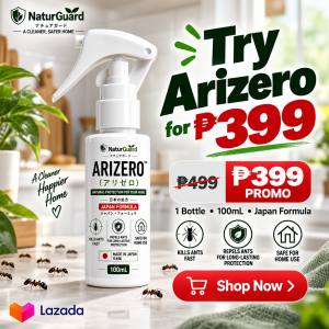 Arizero Ant Spray 100ml Japan Formula Pang Control ng Langgam Home Ant Killer Spray Household Pest Control Para sa Kusina Dining Area Pinto Bintana Ready-to-Use Trigger Spray Naturguard for Home Apartment Office Kitchen Dining Room Door and Window Areas