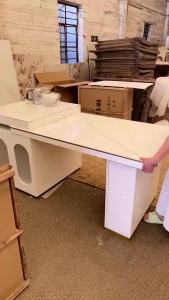 Slate Countertop Island Table Extendable Dining Table And Chair Set With Storage Cabinet Rectangular Table High-End Table Integrated