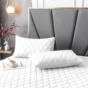 Quilted Pillow Case 2 Pcs Waterproof Pillow Protector 20X30 Inches Sizes Bed Pillow Cover Envelope design