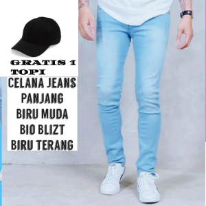 Celana jeans pria BELI CELANA GRATIS TOPI terbaru Celana Denim panjang pria wanita Paket Hemat Cod