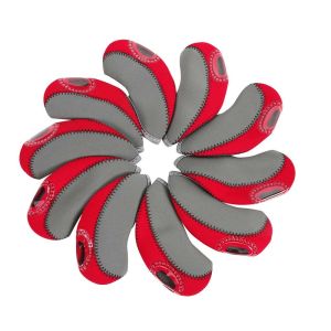 PANG8 Double Color Outdoor Sport Golf Iron Covers Set Protective Cover Iron Wedge Protector Golf Club Golf Head Cover Protector Case Golf Iron Headcover Golf Headcovers
