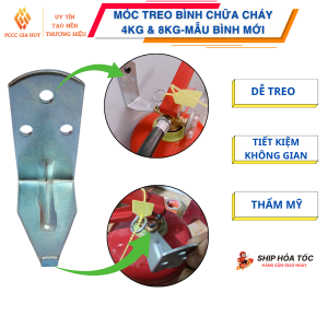 Móc sắt treo bình chữa cháy bột ABC 4kg và 8kg tiện lợi chắc chắn  tiét kiệm không gian