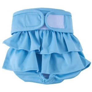 FLORI Female Dog Diapers Adjustable Reusable Washable Diapers Portable Solid Color Dog dress Dog For Small Middle