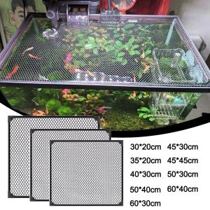 GOUPO ic Fish Tank Lid Cover Easy Installation DIY Fish Tank Mesh Lid Cover Sturdy Aquarium Anti-jump Net Fish Tank