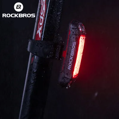ROCKBROS Bicycle Rear Light Cycling Waterproof USB Rechargeable Seat Fork Tail Light MTB Rode Super Bright LED Taillight Red