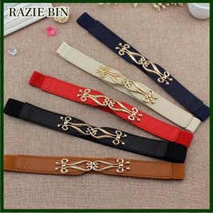 RAZIE BIN Fashion Elastic Waistband Elegant Cummerbund Women Dress Buckle Belt Strap Waist