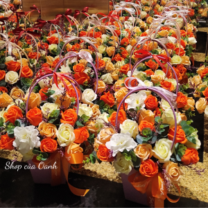 Giỏ hoa sáp thơm để bàn Hoa tặng người yêu Quà 8 tháng 3 tặng mẹ thơm lâu [Hỏa tốc2H] hoa tặng sinh nhật đẹp hoa tặng mẹ 8/3 20/10 quà 8 3 tặng cô hoa sáp thơm 4 lớp cao cấp