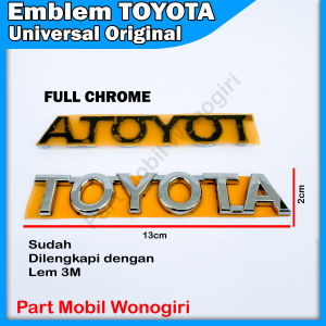 Logo Emblem Bagasi TOYOTA Original Tulisan Toyota