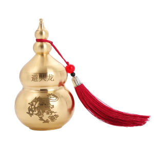 Kelabuhan Labu Tembaga Denga Labu Tembaga Cina Feng Shui Home Decor Untuk Dekorasi Rumah Ornamen Rumah Holo / Ornamen