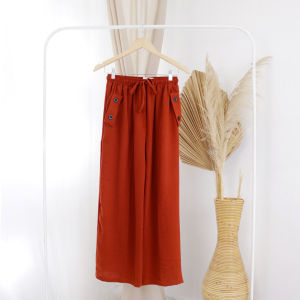 CELANA KULOT CRINKEL HIGWAIST- R29 wanita loose cullote pants homewear