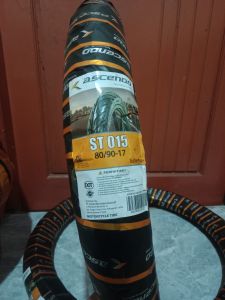 BAN LUAR 70/90-17 80/90-17 (TUBE TYPE) ASCENDO ST015 BLACK