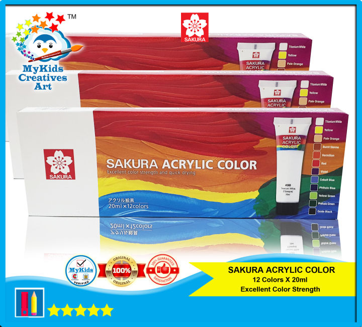 SAKURA ACRYLIC COLOR SET (JAPAN) | Lazada