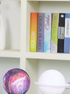 Magnetic Levitation Saturn Jupiter Moon Lamp 3D Printed ABS Creative Home Decoration Business Gift 14cm Wood Texture
