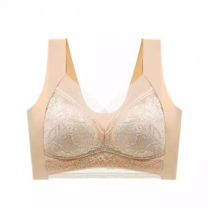 E45 เสื้อในสปอร์ตบรา ผ้าเรยอน ระบายอากาศ ไร้รอยต่อ ป้องกันการหย่อนคล้อยเสื้อในไซล์ใหญ่ สําหรับผู้หญิง