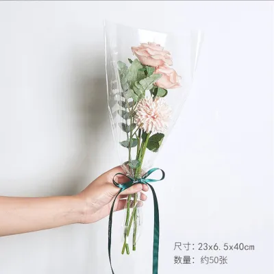 [10 - 50 pcs] Flower Wrapping Bags INS Bouquet Floral Arrangement Bag | Pembalut Bunga beg plastik | Valentines Day
