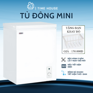 Tủ đông mini gia đình tiết kiệm điện dùng trữ sữa để kem thực phẩm đông lạnh hàng nhập khẩu Bảo hành 2 năm