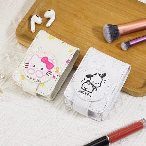 Cute KT LOOPY Small Makeup Bag with Mirror Portable Lipstick Organizer for Women Travel Storage Bag Lightweight Cosmetic Case Girl Gift