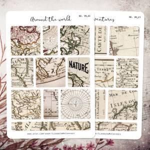 Sticker tự cắt phong cách cổ điển - sticker tự thiết kế vintage trang trí sổ nhật kí sổ tay | Bullet journal - kc021