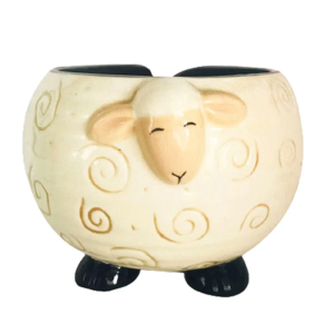 Sleepy Sheep Ceramic Yarn Bowl Yarns Ball Storage Holder Knitting Crochet Accessories for Needlecrafts
