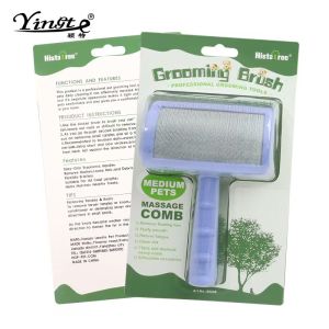 Pet Comb Dog Hair Brush Hair Comb Extra Long Pin Slicker Brush for Large Dog Matted Hair Grooming Wire Brush for Pets Shedding Mats Massage Grooming Brush Tool