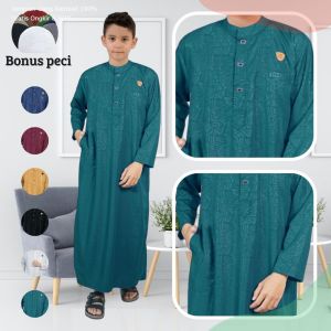 AL-HABIB/gamis anak KATUN EMBOS laki laki usia 1-14 tahun/kurta arabic anak/koko anak/jubah anak premium /baju muslim era baru baju koko embos