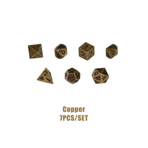 7pcs/Set Classical Rune Relief Board Game Dice Set TRPG Dice With Box Polyhedral Table Game Dice for RPG Dice Games Metal Mini Archaized Board Game Dice Set Polyhedral Table Game Dice Role-Playing RPG Dice