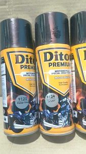 Pilok Cat Diton Premium Paket Lengkap 4 Kaleng Atlantis Blue Biru Ungu 9295 Primer Grey 9120 Silver 9124 Clear Gloss 9128 400cc Pilox Paketan Cat Semprot Special Spray Paint