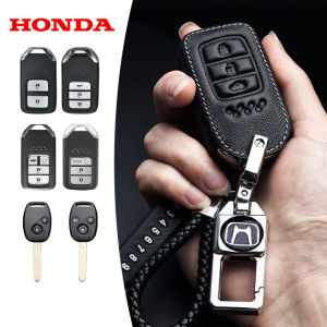 【Dikirim dlm 24jam】Sarung Casing Kunci Honda CRIDER 2020 Key Cover Kunci Key Case Kulit Remote Keyless +Plat Nomor Telepon Anti Hilang + Gantungan Kunci Mobil Key 3 tombol