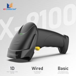 GTCODESTAR X-9100 Máy Quét 1D Có Dây Cầm Tay Máy Đọc Mã Vạch Laser Máy Quét Mã Vạch Cho Siêu Thị Kho Vận