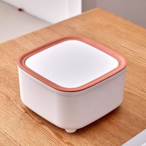 Desktop trash can living room light luxury multi-functional storage barrel office desk press mini trash can