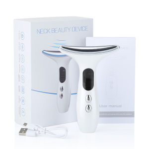 Hailicare Neck Beauty Device EMS Micro-current Three-color Light Firming and Rejuvenating Skin Ion Importer Facial Lifting for Neck Lines and Wrinkles USB Charging
