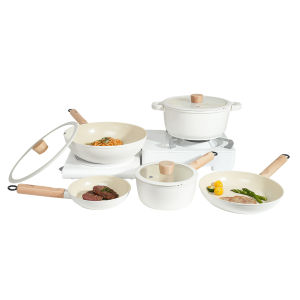 Simplus 4 Pcs Non-Sticking Frying Pan Pot Soup Pot Wok  Kitchenware Cookware Sets for Induction Cooker&Gas Stove