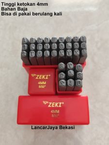 Alat Ketok Set Huruf Angka 4mm Zeki Japan Letter Number Punch Set Zeki Huruf Angka Ketok 4mm Zeki Japan