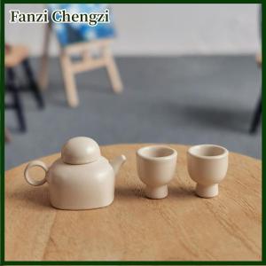Fanzi 1 12 Dollhouse Simulation Teapot Teacup Kit Dollhouse Miniature Kitchen Decoration Toy Dolls House Micro Scene Photo Props