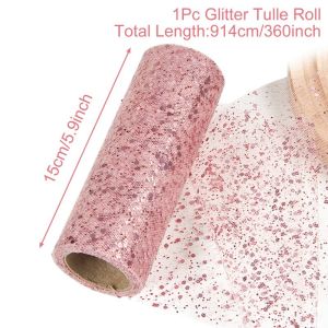 Christmas Ribbon Tree Decoration Mesh Tulle Roll Fabric Pendant Merry Christmas Decor for Home 2024 Xmas Gifts DIY New Year