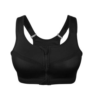 (S-5XL)High Quality Sports Yoga Underwear Womens Front Zipper Women Sports Bra Underwear Shockproof Push Up Gym Sports Breathable Bra