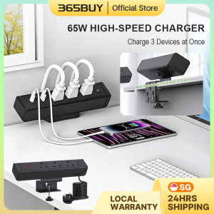 Power Strip UK 3 Outlets USB C Fast Charging Desk Clamp Socket for Home Office Kitchen Stock