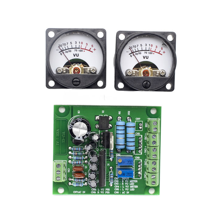 2PCS VU LED Meter Audio Level Indicator Sound Pressure Meter for Stereo