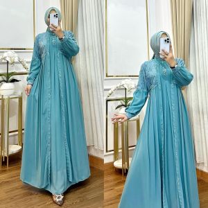 Lanara Dress Ceruty Apk Payet Gamis Wanita Terbaru 2024 Viral Dress Kondangan Wanita Elegan Hijab