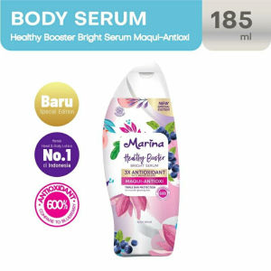 [BPOM] MARINA Healthy Booster Bright Serum Juice Body Serum 185ml Orange Peach Maqui Antioxidant Kakadu C Pineapple Kale - Hand Body Lotion