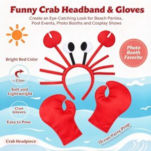 Halloween Crab Costume Set Animal Costume Performance Outfit Stage Party Cosplay Fancy Dress Role Play Costume