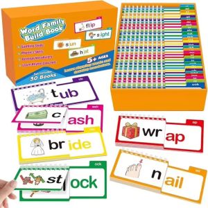 BLISSFUL WordsImages Reading Flip Book Early Educational Interactive Word Family Build Books Educational Interactive Toys Funny 30 Read Flip Book Childrens Toys