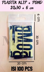 Plastik Klip Pond 20x30 (isi 100pcs) Bening / Packing Baju Oval Jinjing Kaos Seal Zip Lock Cetik