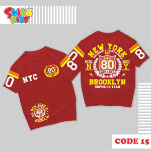 SHIBAKIDS C16 Kaos Anak laki laki BaseBall Usia 3 tahun s/d 12 tahun fashion Katun Merah