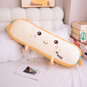 60~120cm Fluffy Bread Soft Cushion Creative Sleep Pillow Toys For Children Huggable Pillow Kawaii Christmas Gift