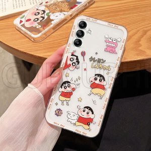 Phone Casing Galaxy A16 5g A06 S24 ultra S24+ A15 A25 A35 A55 S23 fe A05s A05 A54 A34 A14 A13 5G A32 4G Hot New Popular Cartoon Shinchan Transparent TPU Shockproof Soft Case Samsung A16 5G Cute Phone Casing Cover