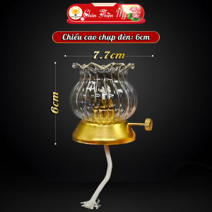 Đèn Dầu Thủy Tinh Lưu Ly Cao Cấp CHÂN THIỆN MỸ Đồ Phong Thủy Trang Trí Bàn Thờ Phật Gia Tiên