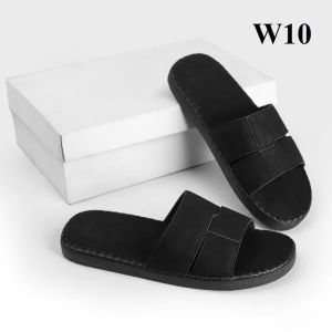 dép quai ngang da sáp nam Fashion kiểu dáng trẻ trυng đế đúc liền khâu chỉ toàn bộ chắc chắn W10