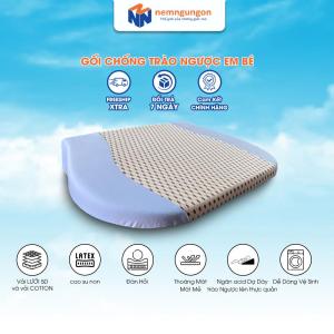 Gối chống trào ngược em bé chống chớ sữa chống sặc Babyskin chất liệu Latex Foam êm ái đàn hồi